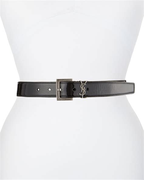 ysl monogram leather belt|saint laurent belt sale.